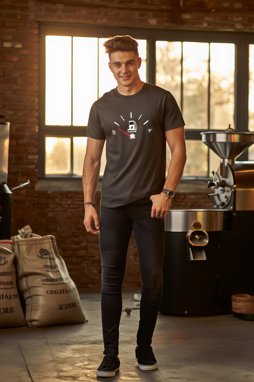 Coffee Addict: Regular T-shirt | Asphalt