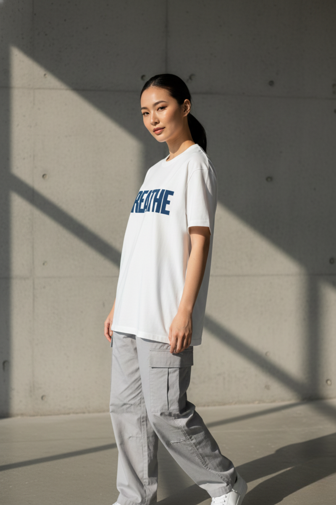 Breathe: Oversized Premium T-shirt | White